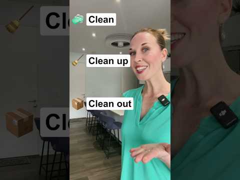 CLEAN, CLEAN UP, CLEAN OUT | What's the difference? #learnenglish  #shorts
