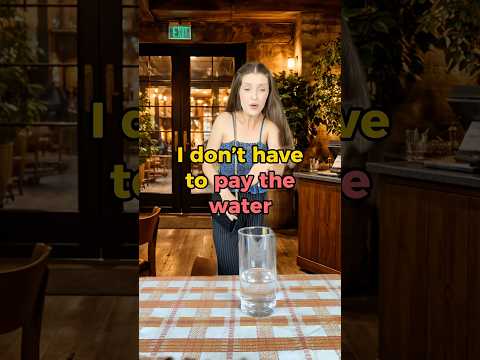 Drinking water at the restaurant 💦 #englishtips #emergent #emergentai