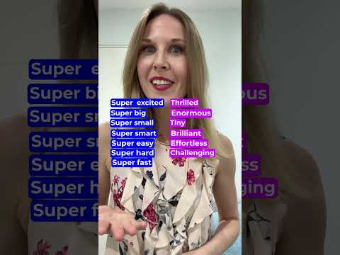 🫸STOP Saying "SUPER" , Say This Instead! #englishvocabulary #vocabulary