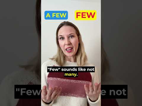 Few or A Few? |They're NOT The Same | #english #englishvocabulary