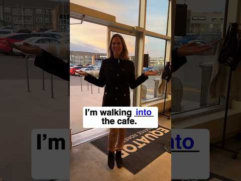 I'm walking ____ the cafe | English Prepositions #grammar #english #englishgrammar #prepositions