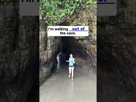 I'm walking ____ the cave! | English Prepositions #grammar #english #englishgrammar #prepositions