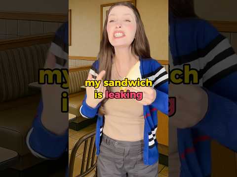 My sandwich is leaking ❌ #englishtips #learnenglish