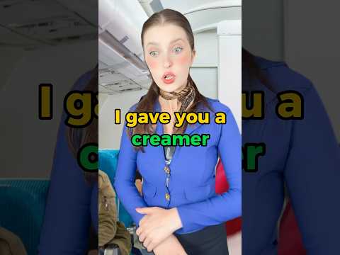 Ordering coffee on the plane ☕️ #english #englishteacher #englishtips #learnenglish