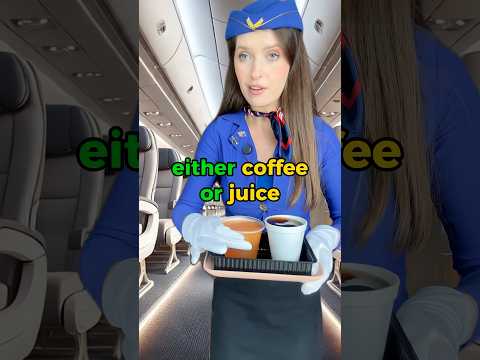 Receiving food on the plane ✈️ #teachingenglish #englishlanguage