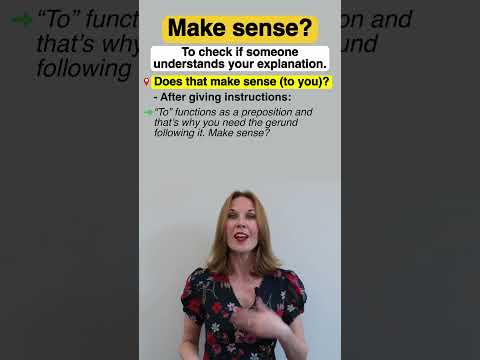 What does "Make Sense?" mean? #english
