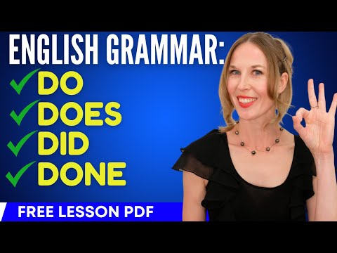 Basic English Grammar | How To Use DO, DOES, DID, DONE